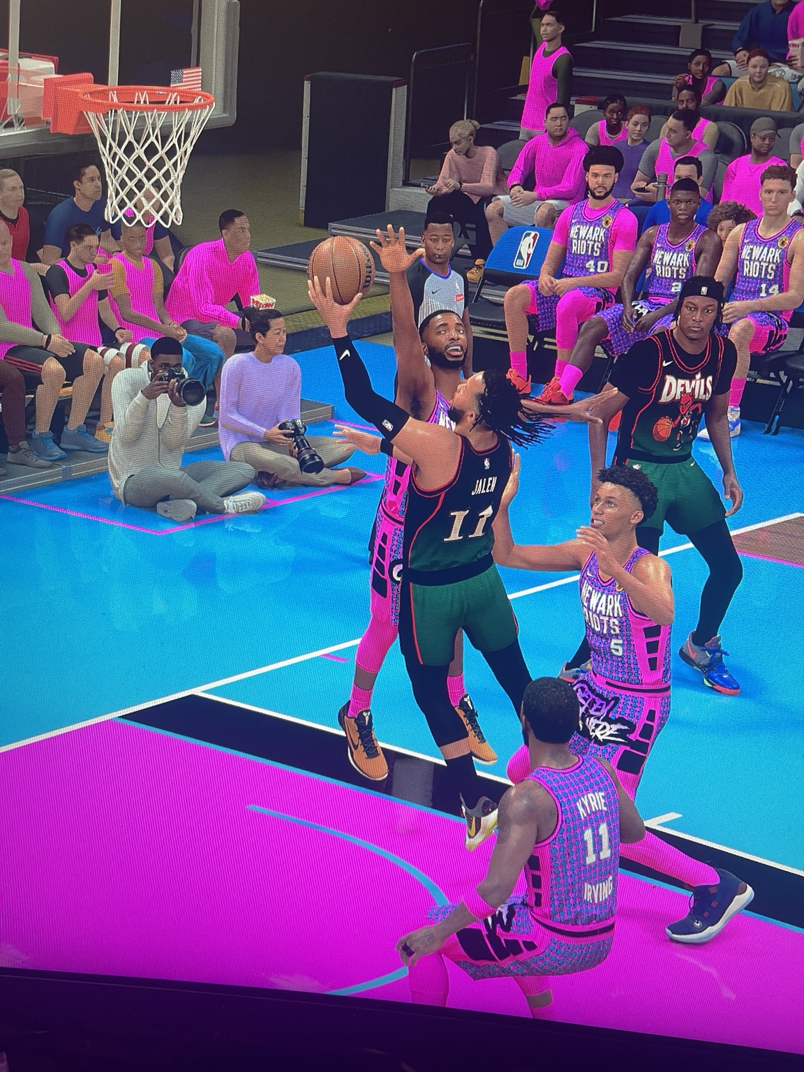 Jalen Brunson signature-jumper action photo